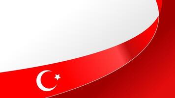 waving turkey flag background with copy space for text vector