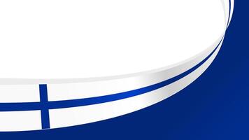 wavy finland flag background with copy space for text vector