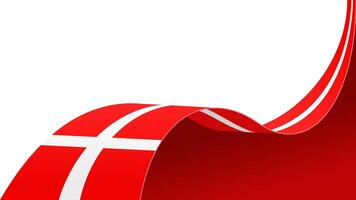waving denmark flag ribbon background with copy space for text. denmark national day vector