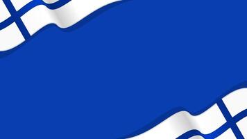 wavy finland flag frame background with copy space for text. finland national day vector