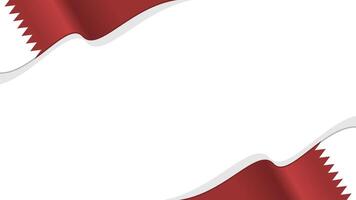 wavy qatar flag ribbon background with copy space for text. qatar national day vector