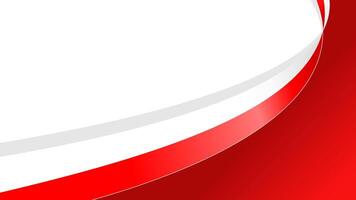 wavy poland flag ribbon background with copy space for text vector