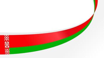 waving Belarus flag background with copy space for text vector