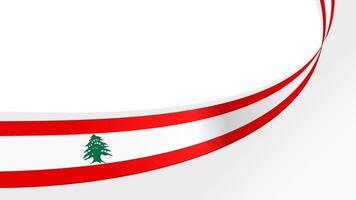 wavy lebanon flag background with copy space for text. lebanon national day vector