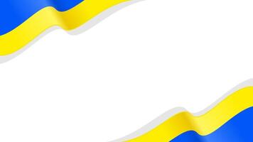 wavy ukraine flag frame background with copy space for text. ukraine national day vector