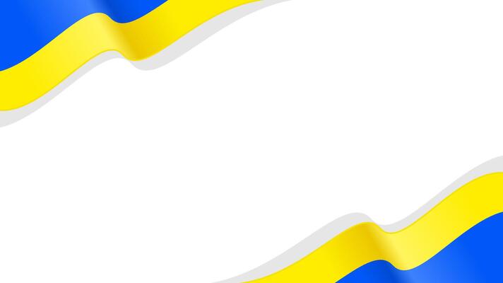 wavy ukraine flag frame background with copy space for text. ukraine national day