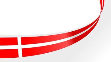 wavy denmark flag background with copy space for text. vector
