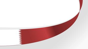 wavy qatar flag ribbon background with copy space for text vector