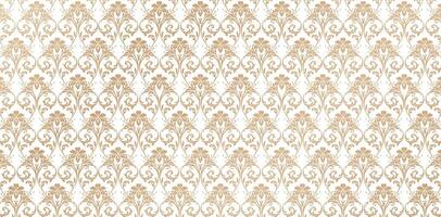 Seamless Pattern golden ornament damask style isolated white background for wallpaper the bedroom, patterned fills, webs pages, surface textures, book covers, fabrics printing, textiles tiles interior vector