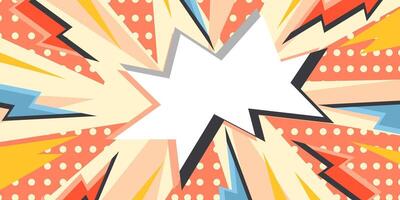 comic pop art style abstract background, full color design free copyspace area. vector