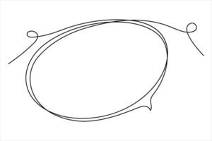 Continuous one single line drawing of speech bubble icon. Talk text box, feedback message box and comment vector