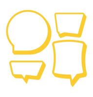 Flat Speech Bubble Design Element Pack for Social Media, Chat Apps, and Graphic Design Projects vector