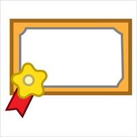 Certificate with stamp and ribbon bow vector