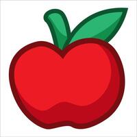 Red apple isolated on white background vector