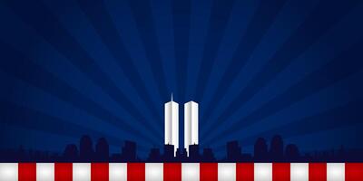 Patriot Day September 11th copy space or blank background vector