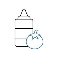 ketchup concept line icon. Simple element illustration. ketchup concept outline symbol design. vector