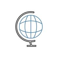 globe concept line icon. Simple element illustration. globe concept outline symbol design. vector