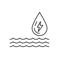 hydro power concept line icon. Simple element illustration. hydro power concept outline symbol design. vector