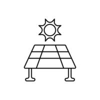 solar panel concept line icon. Simple element illustration. solar panel concept outline symbol design. vector