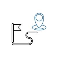 route concept line icon. Simple element illustration. route concept outline symbol design. vector