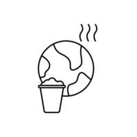 pollution concept line icon. Simple element illustration. pollution concept outline symbol design. vector