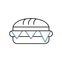 sandwich concept line icon. Simple element illustration. sandwich concept outline symbol design. vector