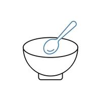 bowl concept line icon. Simple element illustration. bowl concept outline symbol design. vector