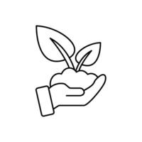 ecology concept line icon. Simple element illustration. ecology concept outline symbol design. vector