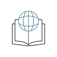atlas concept line icon. Simple element illustration. atlas concept outline symbol design. vector