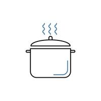 pot concept line icon. Simple element illustration. pot concept outline symbol design. vector