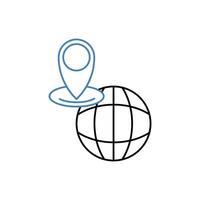 locate concept line icon. Simple element illustration. locate concept outline symbol design. vector