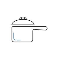saucepan concept line icon. Simple element illustration. saucepan concept outline symbol design. vector