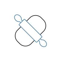 rolling pin concept line icon. Simple element illustration. rolling pin concept outline symbol design. vector