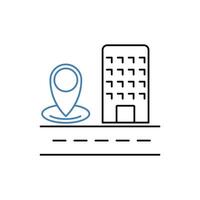city maps concept line icon. Simple element illustration. city maps concept outline symbol design. vector