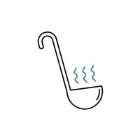 ladle concept line icon. Simple element illustration. ladle concept outline symbol design. vector