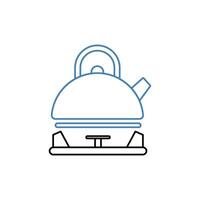 kettle concept line icon. Simple element illustration. kettle concept outline symbol design. vector