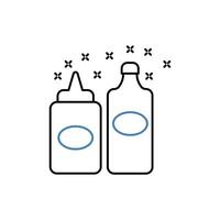 condiments concept line icon. Simple element illustration. condiments concept outline symbol design. vector