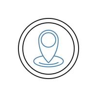 map pin concept line icon. Simple element illustration. map pin concept outline symbol design. vector