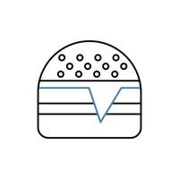 burger concept line icon. Simple element illustration. burger concept outline symbol design. vector