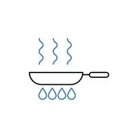 frying pan concept line icon. Simple element illustration. frying pan concept outline symbol design. vector
