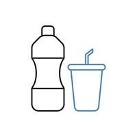 soda concept line icon. Simple element illustration. soda concept outline symbol design. vector