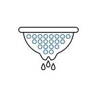 colander concept line icon. Simple element illustration. colander concept outline symbol design. vector