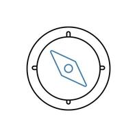compass concept line icon. Simple element illustration. compass concept outline symbol design. vector