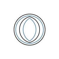 longitude concept line icon. Simple element illustration. longitude concept outline symbol design. vector