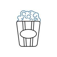popcorn concept line icon. Simple element illustration. popcorn concept outline symbol design. vector