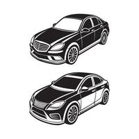 Car Outline Silhouette Art for Auto Enthusiasts. vector