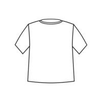 t-shirt icon, linear sign isolated on white background - editable stroke. vector