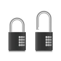 Padlock combination design isolated on white background. Illustration EPS 10. vector
