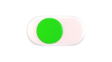 3d toggle switch on and off button animation on red and green color animation button video