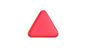 3d exclamation sign warning or danger risk message alert problem icon animation video